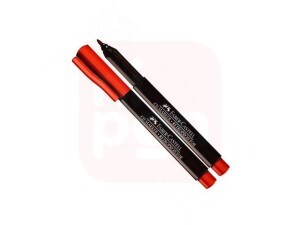 Caneta Retroprojetor 1.0mm Vermelho - Faber-Castell