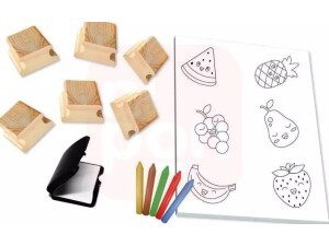 Carimbo de Madeira Frutas - Pais & Filhos